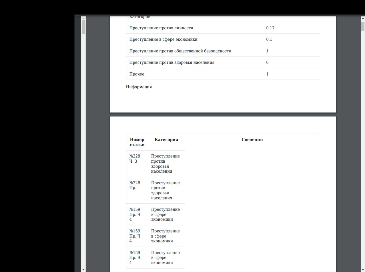 קטע מדוח רשמי על פשעים כלכליים